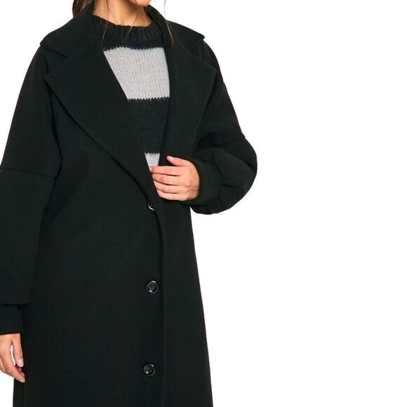 Boohoo Oversized Wool Look Coat - Picture 4 of 4